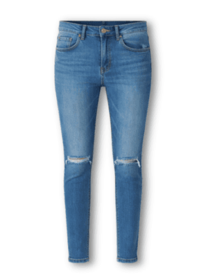 Swag Women’s Skinny Jeans – Ripped Knee Design - Blue