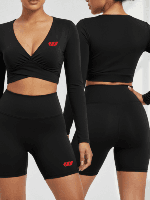 Seamless Long Sleeve Crop and Short Pant