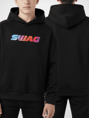 Black Hoodie with Colour Logo