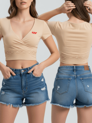 Ladies Slim Crop-top