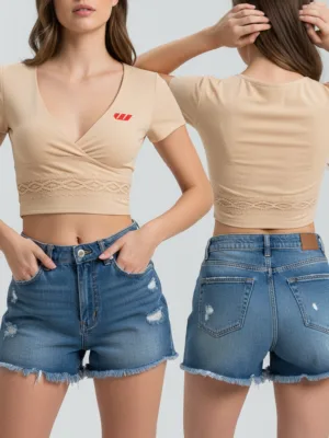 Ladies Slim Crop-top