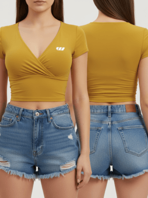 Ladies Slim Crop-top