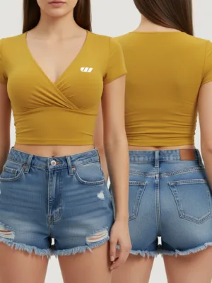 Ladies Slim Crop-top