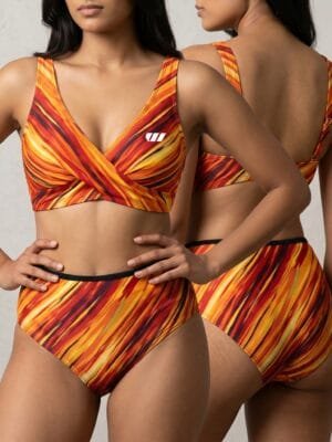 Ladies Colour Stripe Swimsuit (SW2309)